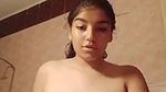 Desi cutie showing boobs in washroom