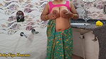 Step Sister Share a Bed in green saree with Step Brother in a Hotel Room
