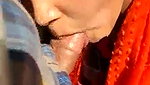 Desi college girl sucking dick outdoors