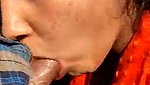 Desi college girl sucking dick outdoors