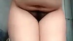 In bathroom with talking