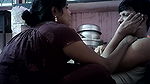 Indian house wife hugs and kissing