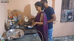 kitchen a man fucked a desi housewife infront of her husband