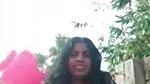 Village aunty outdoor video call fingering with here boyfriend
