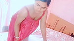 Beautiful cute wife wearing transparent clothes boobs are visible