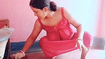 Beautiful cute wife wearing transparent clothes boobs are visible