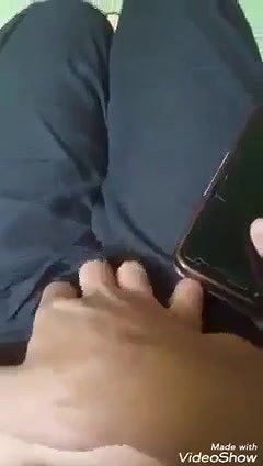 Beautiful Cute Girl Pressing Boobs by BF