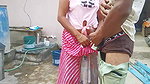 Indian stepsister Sonia was cleaning the dishes, s