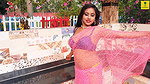Jhilik Flaunting Sexy Body in Pink Net Saree & Blue Bra