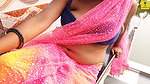 Jhilik Flaunting Sexy Body in Pink Net Saree & Blue Bra