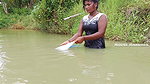 Amazing Net Fishing in village pond-