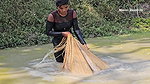Amazing Village girl new net fishing video