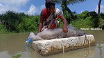 Amazing Village women Floating and Fishing