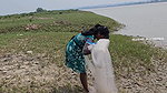 Amazing Village Women Net Fishing in Bay of Bengal