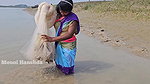 Amazing Village Women shore Fishing video