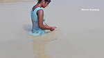 x  New Amazing Village Girl Fishing in Mud Water