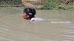 xNew Village girl net fishing video