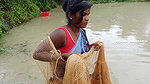 Village women caught Big barramundi Fis