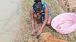 Village women net fishing video by Mouni