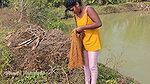 Village wife fishing video 5