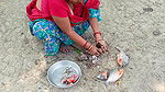 Amazing Fish Cutting Technique    Village Women cu