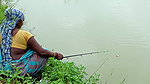 Amazing Hook Fishing in Rain    Village women fish