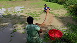 Amazing Indian Women fishing video    Village wome