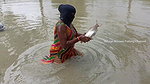Amazing Masked Village Women fishing in the Rain