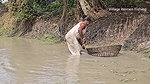 Amazing Mouni Fishing in Muddy Water    Big Carp F
