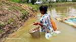 x Amazing Net fishing   Village women fishing floati