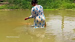 Amazing net fishing   village women fishing for Ti