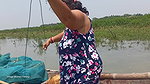 Amazing River fishing by Village women Net fishing