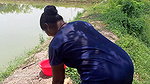 Amazing village women fishing and Enjoying summer