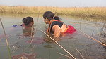 Amazing Village Women Fishing Big Murrell Fish