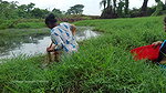 Amazing Village Women fishing in Amazon forest