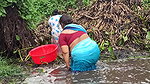 Amazing Village Women fishing in Amazon forest