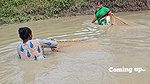 Amazing Village Women Fishing with bare Hand    Mo