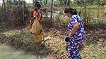Amazing Village Women hand fishing   Simple catfis
