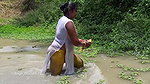 Amazing Village women Hand fishing   Village women