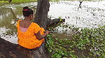 Amazing Village women Hook fishing in Rain   Villa