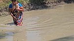 Amazing Village Women mud Water Fishing video    গ