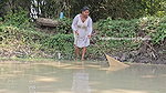 x Amazing Village Women Net Fishing for Big Carp Fis