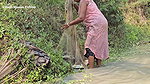 Amazing Village Women Net Fishing Video    Mouni F