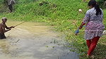 Amazing Village women Traditional Fishing with Gra