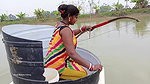 Arrow Fishing by Village women   Mouni Fishing wit