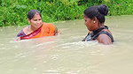 Best women Hand fishing in mud water   Village wom