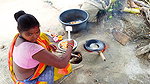 Cooking and Eating Fish Fry in Traditional village
