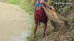 x Incredible Village Women Fishing in Village pond