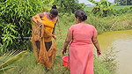 The most amazing village women net fishing video