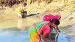 Traditional Hand Fishing by Village Women    Villa